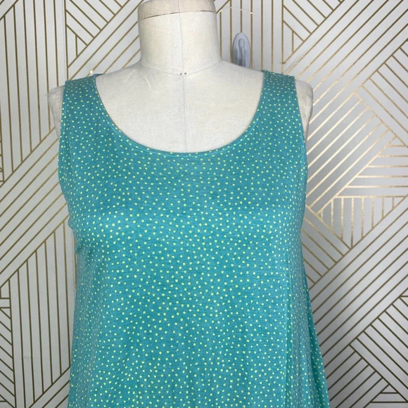 Marimekko Kissi Sleeveless Polka Dot Tank Dress Turquoise Size US Small - Picture 2 of 12